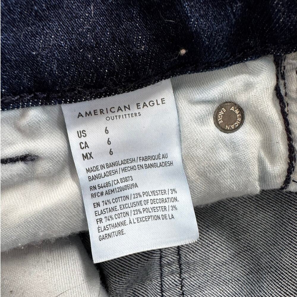 American Eagle The Dream Short Womens Size 6 Blue Denim Button Fly Shorts - Picture 4 of 9